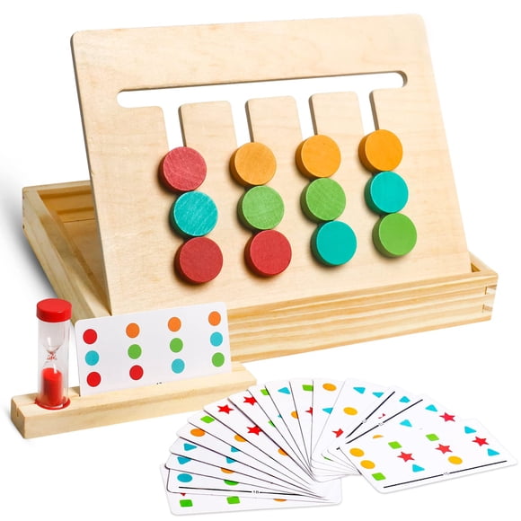 Puzzle Montessori de Madera Kizh Lógica de Colores y Formas 25x20x4 cm