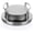 Silver, variant on ABCISI Set of 6 Stainless Steel Round Coasters with Holder & Sponge Bottom, Metal Insulation Cup Pads Stunning Cool Coasters for Restaurant Kitchen Bar, Keeping Surfaces Safe from Heat Damage