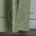 thumbnail image 4 of Sage Green 100% Blackout Linen Curtains 120 Inches Extra Long Ceiling to Floor,Eyelet Top Full Black Out Room Darkening Thermal Insulated Sliding Glass Door Curtain Panels W50 x L120 Inch Length, 4 of 15