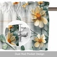 thumbnail image 6 of Spring Floral Leaves Valance Curtain Yellow Flowers Wood Grain Window Valances Rod Pocket Short Curtains Window Treatments for Kitchen Bedroom Bathroom Laundry 42" x 18", 6 of 9