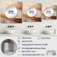 thumbnail image 4 of Designart "Abstract River In Minimal Gold And Beige I" northern lights Square Mirror Wall Decor Traditional - Large Beige Square Bathroom Mirror - Square Printed Wall Mirror Art, 4 of 5