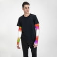 thumbnail image 4 of Sun Protection Arm Sleeves for Men Women, Rainbow Glitter Frame Sleeves to Cover Arms with Thumb Hole Cooling Sleeve, 4 of 6