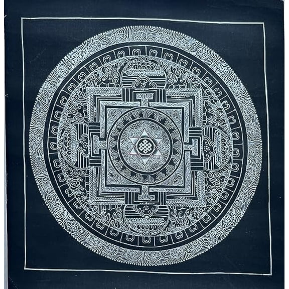 QT Buddhism Bhavechakra Mudra Samsara Wheel of Life Hand Painting Thangka for Good Luck Tibetan Wall Hanging Decoration Painting Canvas OM Mandala - Spiritual Art Handmade In Nepal