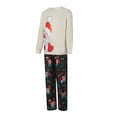 thumbnail image 3 of Elippeo Christmas Family Pajamas Matching Set Santa Claus Print Long Sleeve Tops and Elk Print Pants Sleepwear, 3 of 10