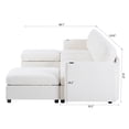 thumbnail image 5 of U-Shape Sectional Sofa, 123" Modern Living Room Sofa Set with Storage Function, Large Sleeper Couch 6 Seat with Ottoman, Sectionals Chaise for Living Room, Chenille, 5 of 7
