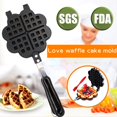 thumbnail image 1 of Love Waf-fle Baking D Household Non-stick Cake Bakeware DIY Wa-ffle, 1 of 6