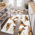 thumbnail image 2 of German Shepherd Dogs with Flowers Kitchen Rugs Sets Of 3,Kitchen Runner Rugs Non Skid Washable,Decorative Kitchen Floor Mats for Kitchen,Sink,Laundry,17"x30"+ 17"x47" + 17"x59", 2 of 6