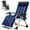 Chair With Blue Pearl Cotton Mattress, variant on Slsy Zero Gravity Chair with with 2 Sided Cushion & Headrest, Lawn Recliner, Reclining Patio Lounger Chair, Folding Portable Chaise with Cup Holder