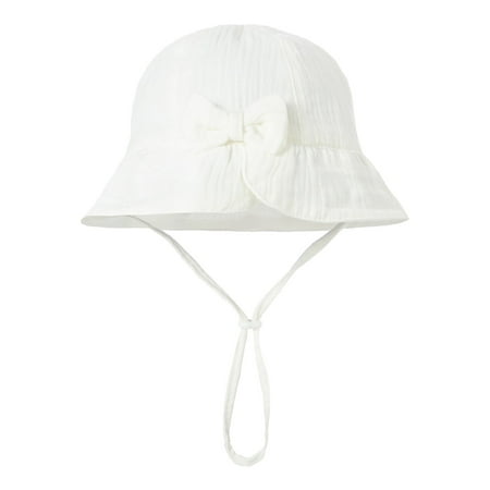 Kelon Soft Cotton Sun Hat with Bow Decor Solid Color Foldable Basin Cap for Daily Outdoor One Size Sun Hats
