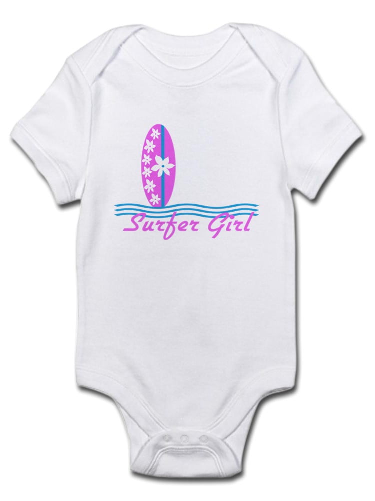 Custom Baby Bodysuit Surf Sport Surfing Funny Cotton Boy & Girl Baby Clothes