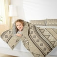 thumbnail image 3 of jejeloiu Western Tribal Full Size Comforter Sets,Retro Aztec Geometric Bedding Comforter Set,Brown Beige Bedding Sets For Adult,Microfiber Bedroom Decor Reversible,3pcs, 3 of 7