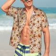 thumbnail image 5 of Lsque Wildflowers Vintage pattern Hawaiian Shirt for Men, Unisex Summer Beach Casual Short Sleeve Button Down Shirts-3X-Large, 5 of 9