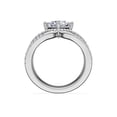 thumbnail image 2 of 1.00 Carat Brilliant Princess Cut Genuine Diamond Solitaire with Accents Wonderful Ring for Ladies Solid 14K White Gold Size 10.5, 2 of 8