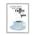 thumbnail image 4 of Stupell Industries Good Days Coffee & You Romantic Kitchen Morning Graphic Art Gray Framed Art Print Wall Art, Design by Daniela Santiago, 4 of 5
