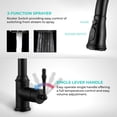 thumbnail image 4 of AKDY Single-Handle Pull-Down Sprayer Kitchen Faucet w/Flexible Hose-Matte Black, 4 of 6