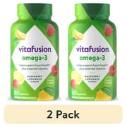 (2 pack) vitafusion Omega-3 Gummy Vitamins, Berry Lemonade Flavor Heart Health Vitamins(1), 120 Count