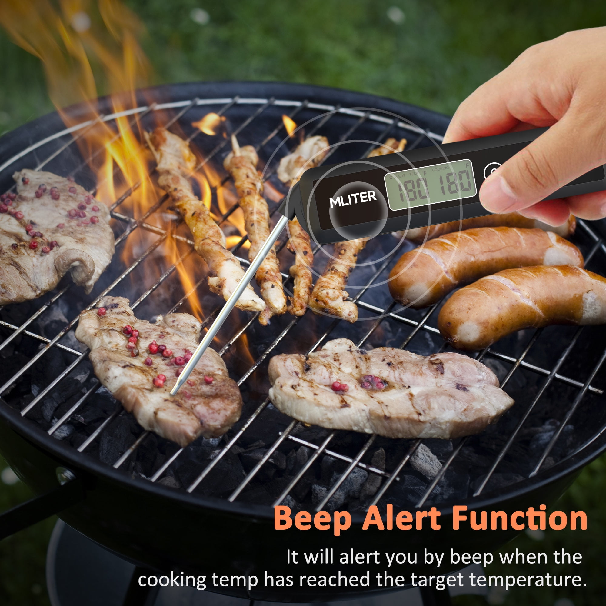 Digital Meat Thermometer for Cooking Biison Wireless Instant Read Meat  Thermo