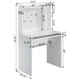 thumbnail image 4 of Convenience Concepts Designs2Go Student Desk with Magnetic Bulletin Board and Shelves, White, 4 of 7