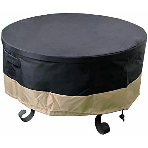 60 Inch Heavy Duty Waterproof Round Fire Pit/Table Cover Weather Resistant Material Patio Cover 60 D X 24 H