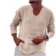thumbnail image 2 of pstuiky camisa de manga larga para hombre, Camiseta de manga larga con cuello en V para hombre, color liso, a la moda Tops casuales para hombres l, 2 of 6