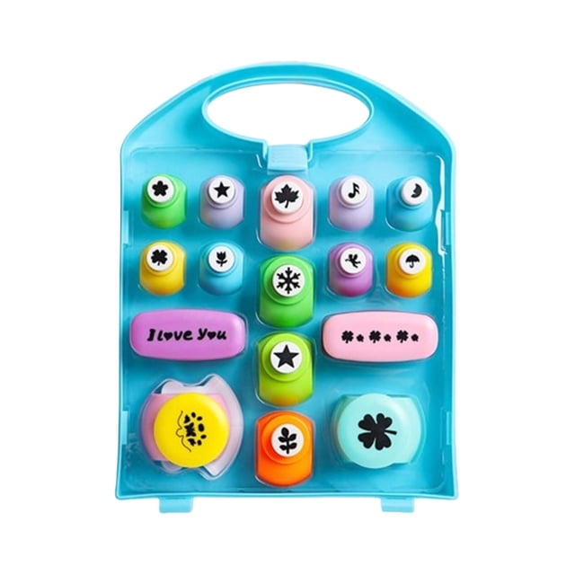 MVRLSH Clearance! Creative Children's DIY Punch Craft Kit Craft Punch Shapes Set Creative Children's Craft Punch Shapes Set Craft Paper Punch Leaves Butterfly Heart Flower Punch DIY Project