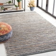 thumbnail image 2 of SAFAVIEH Vintage Leather Augustin Striped Area Rug, Dark Grey/Ivory, 6' x 6' Square, 2 of 8