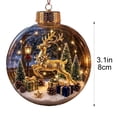 thumbnail image 5 of CHJK Glowing Christmas Story Ornament, Light-Up Mini Holiday Scene with Warm LED Light, Festive Keepsake Gift for Home Christmas Party Decoration, #1, 5 of 6