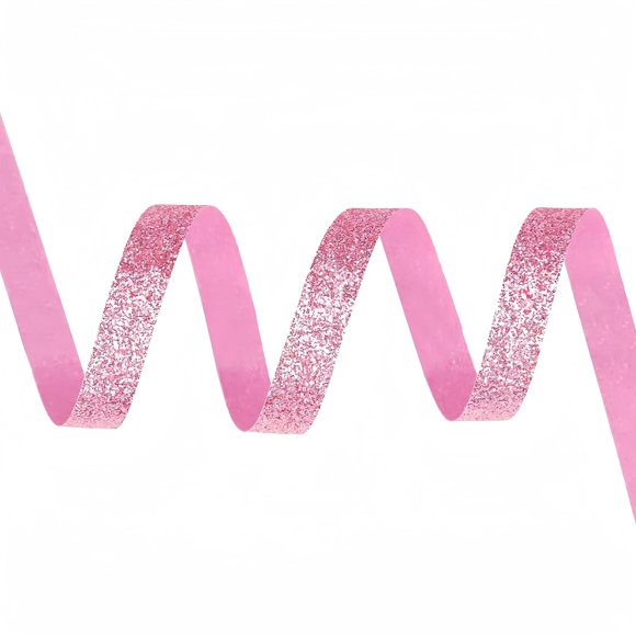 Cinta decorativa Meseey 16 m x 1,6 cm con purpurina rosa