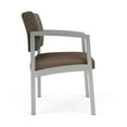 thumbnail image 4 of Lesro Lenox Steel Fabric Oversize Waiting Room Guest Chair in Silver/Peppercorn/Brown, 4 of 5
