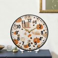 thumbnail image 4 of Yayeee Wall Clock Battery Operated 9.5" Silent Non-Ticking for Living Room, Orange Fall Pumpkin, 4 of 8