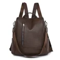 thumbnail image 3 of Mochila de cuero suave para mujer, bolso de hombro de moda para mujer, bolso de viaje para mujer, mochilas pequeñas, bolsos escolares para niñas, 3 of 5