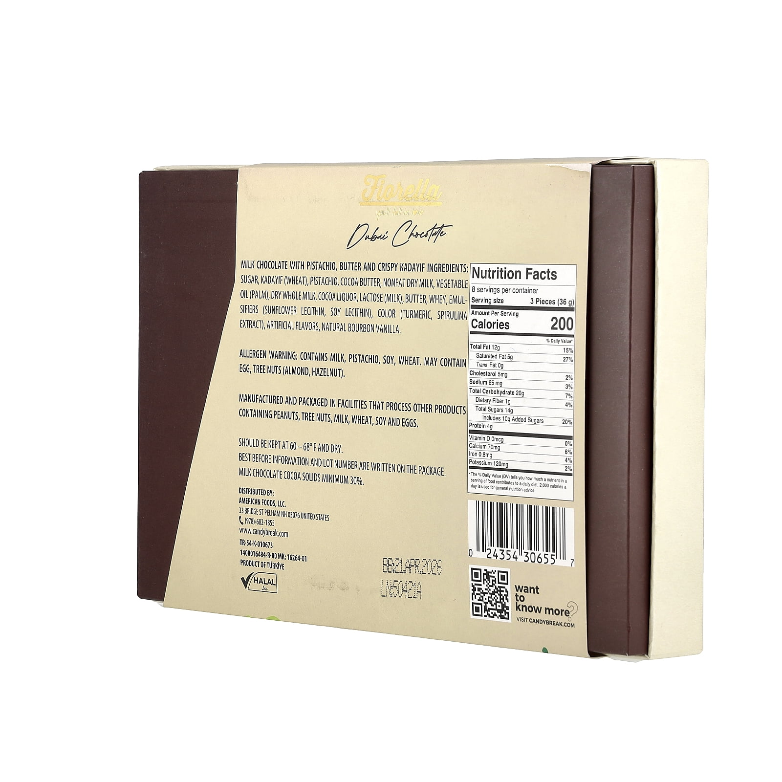Fiorella Dubai Chocolate, 10.15 oz (288 g)