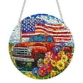 thumbnail image 1 of JJKBVCLO Océan Art Acrylique 2D Fenêtre Teintée Pendentif Mural Disque Rond avec Chaîne Pendentif Décoration de Porche, 1 of 2