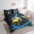 thumbnail image 3 of Feelyou 3D Magic Gnome Twin Bedding Sets 7-Piece for Child, Glitter Dreamy Fireflies Bedding Comforter Set, Fairy Tale Theme Reversible Sheet Sets, Luxury Bedroom Decor, 3 of 7