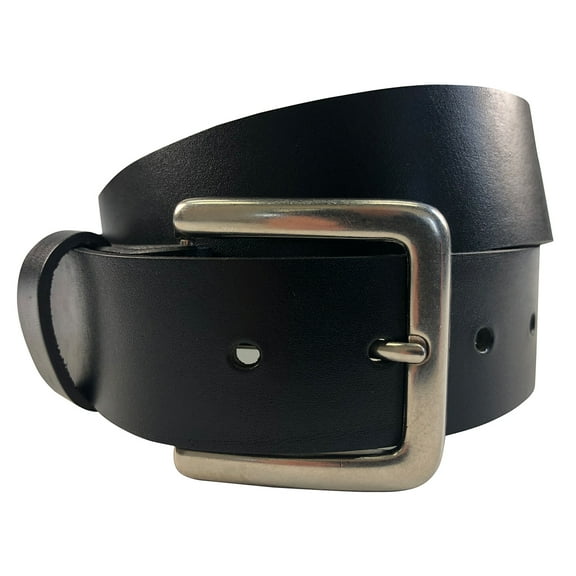 1.5"(38mm) Black Bridle Leather Belt Handmade in Canada by Zelikovitz Size: 26 for 24" Waist