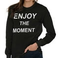 thumbnail image 5 of Enjoy Moment Beautiful Inspirational Women's Long Sleeve T Shirt Brisco Brands L, 5 of 6