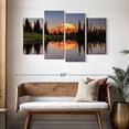 thumbnail image 3 of Elephant Stock - Mount Rainier Sunset Hues Wall Art - Horizontal Multi Panel - 4 Piece Living Room Wall Decor - Photography Nature Canvas Print - Purple and Orange Decor - 52" x 32", 3 of 8
