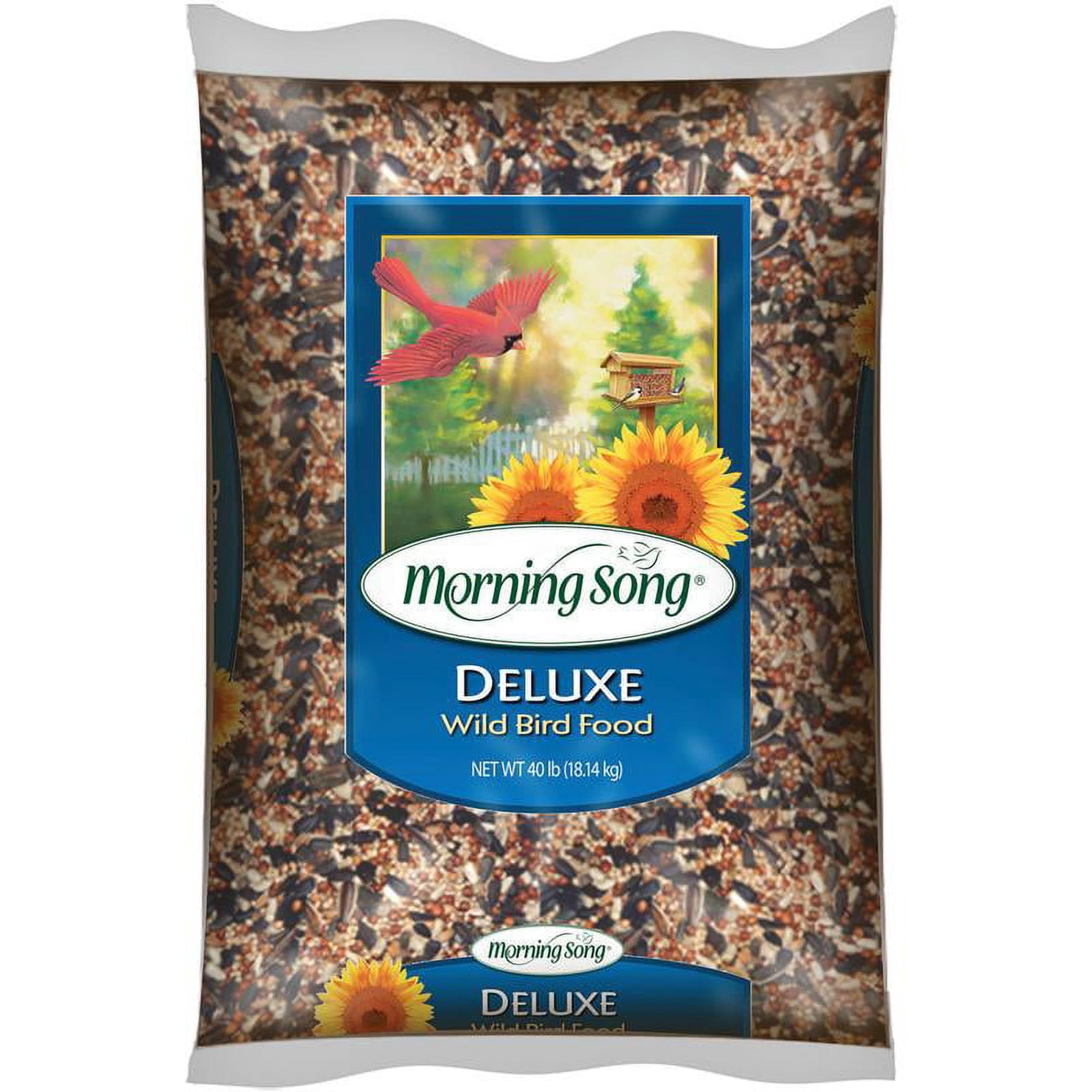Morning Song Deluxe Wild Bird Food - Seeds for Wild Birds - 40 lbs — Residential Use, Standard Application