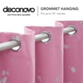 thumbnail image 7 of Deconovo Silver Dots Printed Pattern Blackout Curtains-Grommet Room Darkening Curtains for Kids Room(42W x 63L inch, Baby Pink, 2 Panels), 7 of 7