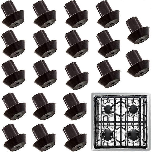 20pcs- Compatible Grate Rubber Feet Bumpers - Heat-Resistant Material, Works with Many Gas Stove Burner Grates suitable for WB02T10461AP2622260