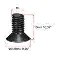 thumbnail image 3 of Unique Bargains M5 x 10mm Phillips Screw Fastener Black Zinc Plated 50 Pack, 3 of 3