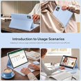 thumbnail image 7 of Detachable Bluetooth Keyboard Case with Round Keys, Multi-Touch Trackpad and 2.4G Wireless Mouse for Lenovo Idea Tab 11" 2025 / Tab M11 11" 2024,Blue, 7 of 7