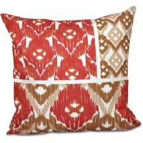 Simply Daisy 16" x 16" Free Spirit Geometric Outdoor Pillow, Orange