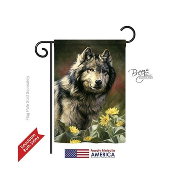 Breeze Decor 60083 Pets Wild Spirit 2-Sided Impression Garden Flag - 13 x 18.5 in.