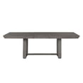 thumbnail image 2 of 7 PCS Modern Rectangular Dining Table Set, Farmhouse Dining Extension Table with 6 Fabric Upholstered Chairs, Extendable Casual Wood Table Set Furiture for Living Room Dining Room, Gray, 2 of 6