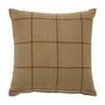 thumbnail image 2 of VHC Brands Connell Patchwork Pillow 6x6, Cotton Pillow With Polyester Pillow Fill, Decorative Throw Pillow, Connell Collection, Square 6x6, Burgundy, 2 of 3