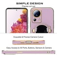 thumbnail image 7 of Compatible with Xiaomi 13 Lite Case for Women, Ultra Soft Xiaomi 13 Lite Phone Case Silicone TPU Plating Cute Astronaut Pattern Cases with Stand Cover (Purple), 7 of 7
