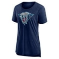 thumbnail image 2 of Women's  Navy Nashville Predators Slow Whistle Tri-Blend T-Shirt, 2 of 3