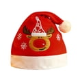 thumbnail image 2 of DGLQMYX (Liquidación) Gorro de Papá Noel suave, gorro de Navidad, gorro de Papá Noel para fiesta de Navidad, gorro con estampado de animales de dibujos animados de Navidad, terciopelo suave y grueso, 2 of 4