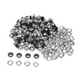 thumbnail image 1 of Kit de 100 Juegos de ojales Unique Bargains 4mm 0.16' herramienta para Zapatos Ropa Cinturón Bolsa bricolaje Mate negro, 1 of 7
